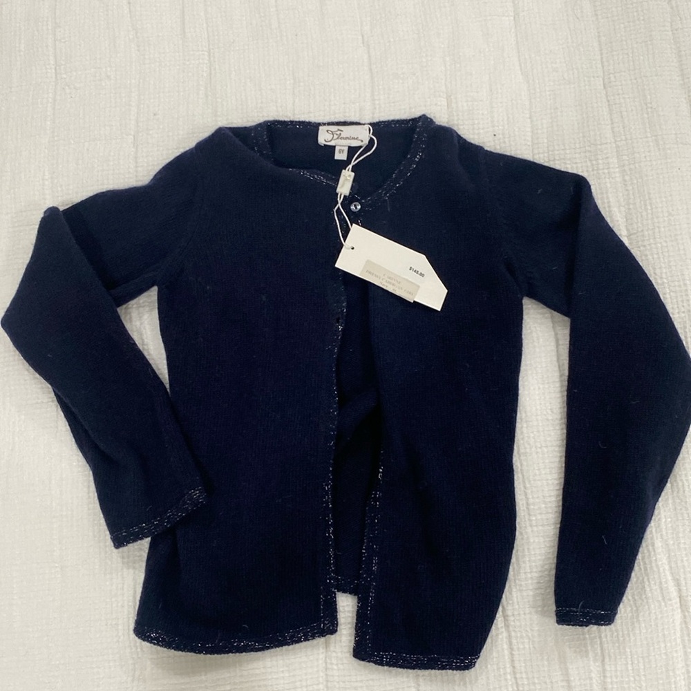 New with tags navy Fleurisse cardigan sweater